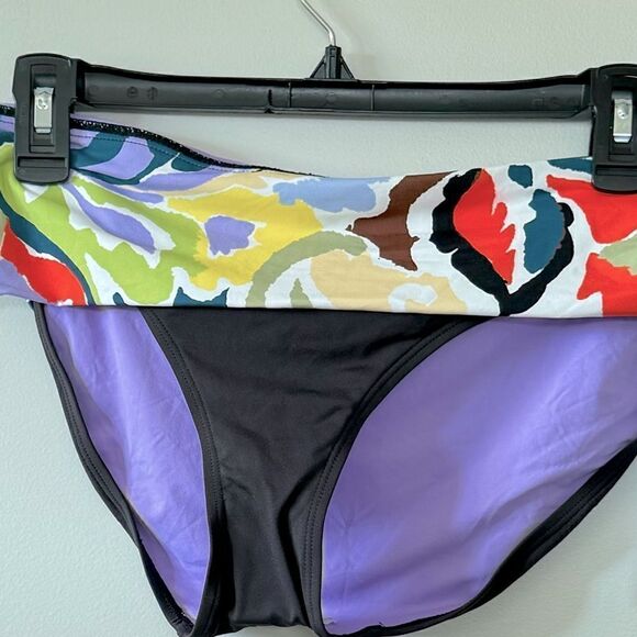 Anne Cole Women's Multicolor Fold-Over Printed-Waistband Bikini Bottoms XL NEW - Picture 7 of 11